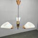 Mid-Century Pendant Light, Copper and Chrome, Czechoslovakia, 1970s