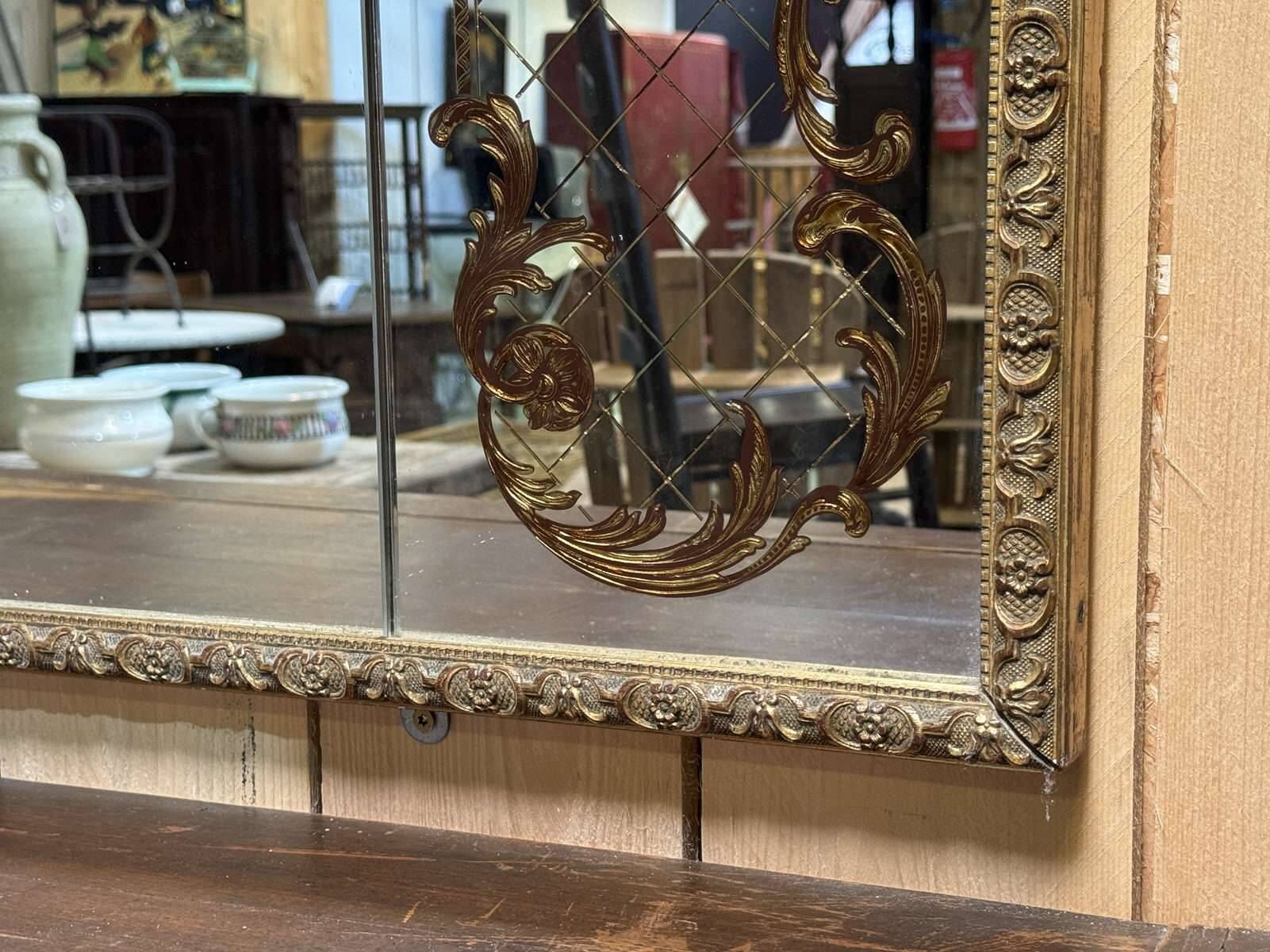 Large bistro mirror from the 1970s