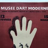 Affiche d'exposition entoilée, 40000 ans d'art moderne au Musée d'art moderne, Paris, 1953