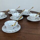 Service à café 12 pièces en porcelaine de Sologne France