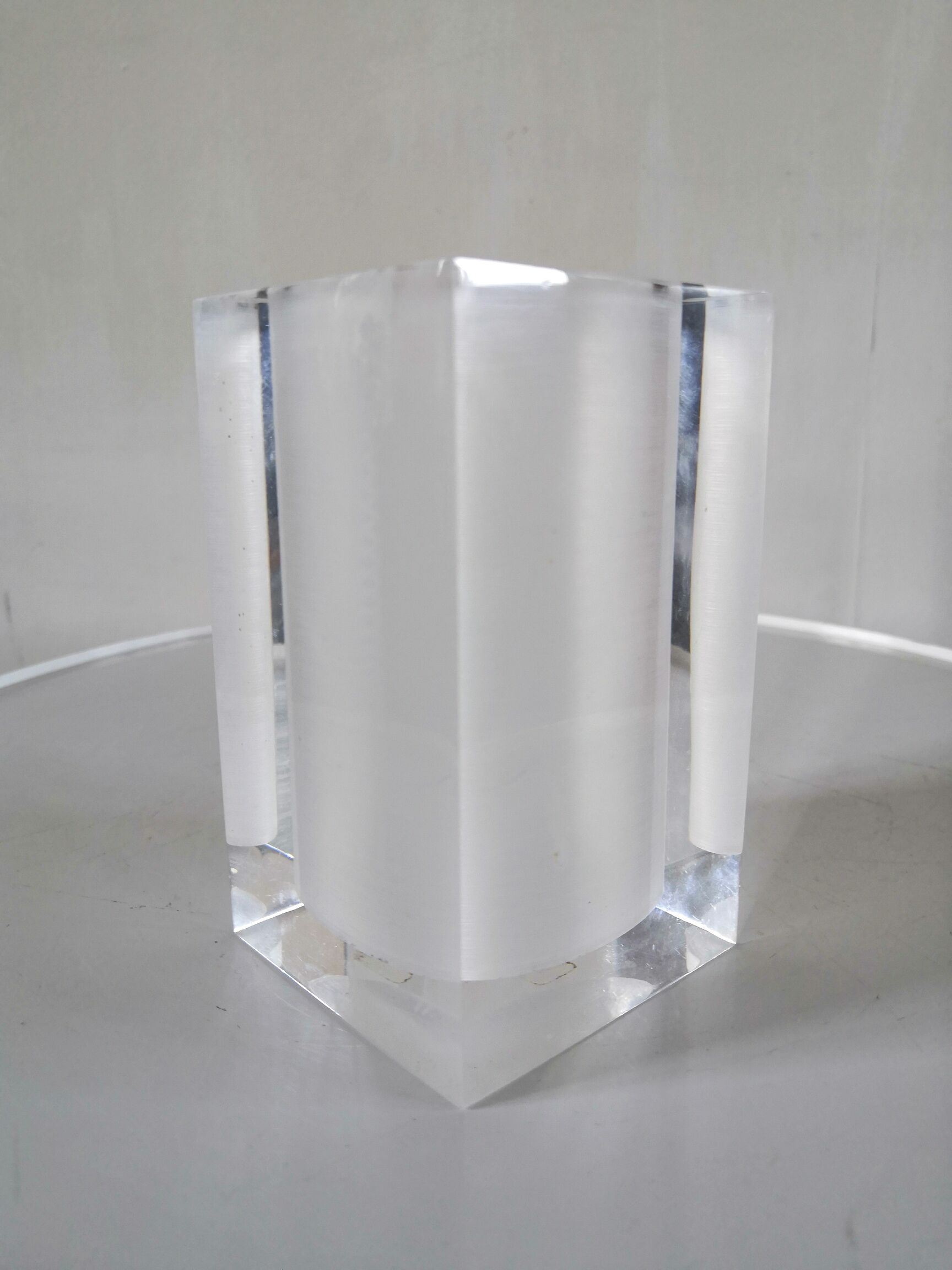 Plexiglas pencil holder design 70s