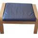 Ikea leather footstool pouf 2000s france scandinavian style knisa model color