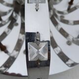 Suspension vintage aluminium + verre