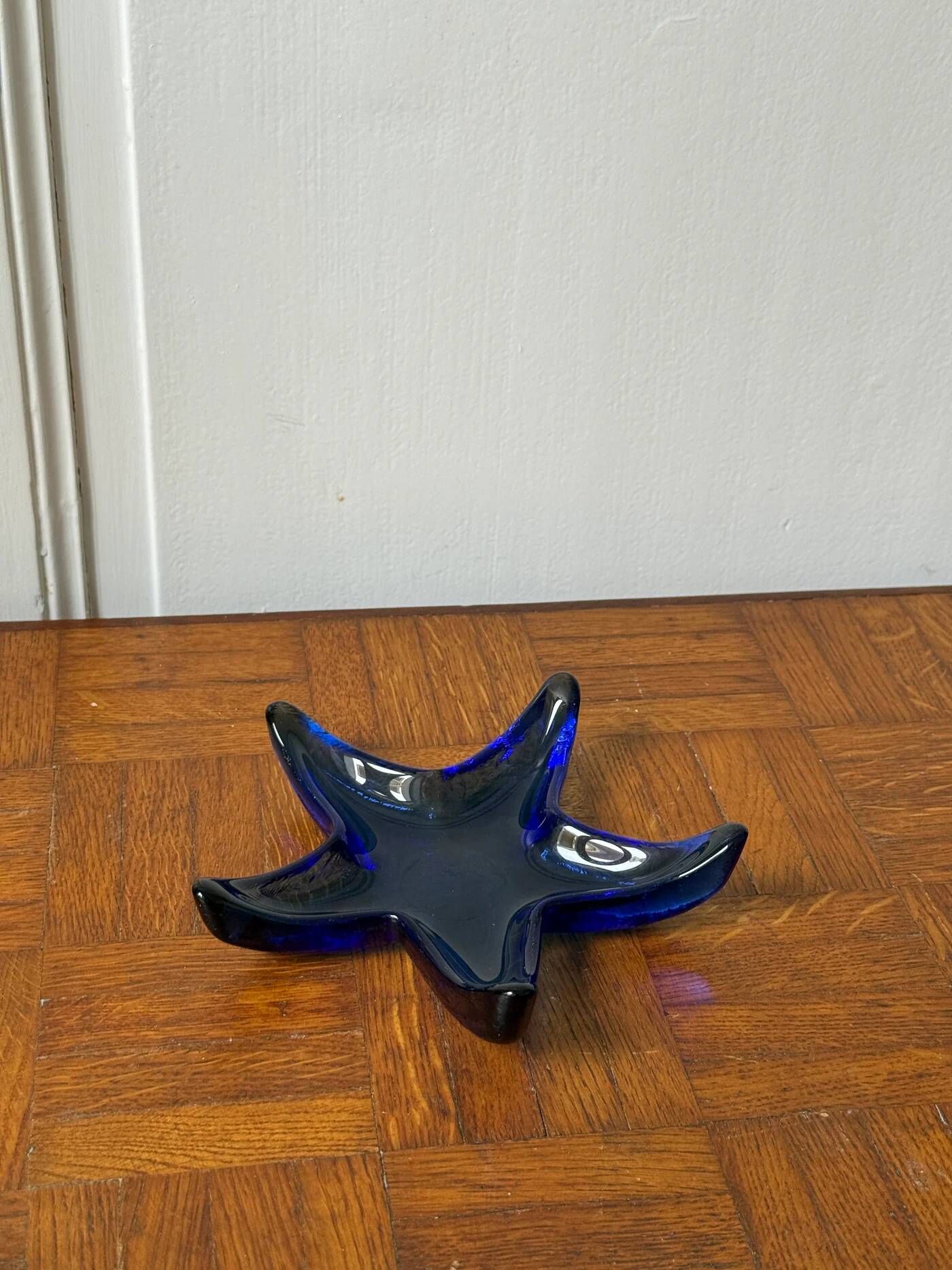 Blue glass catch-all trays