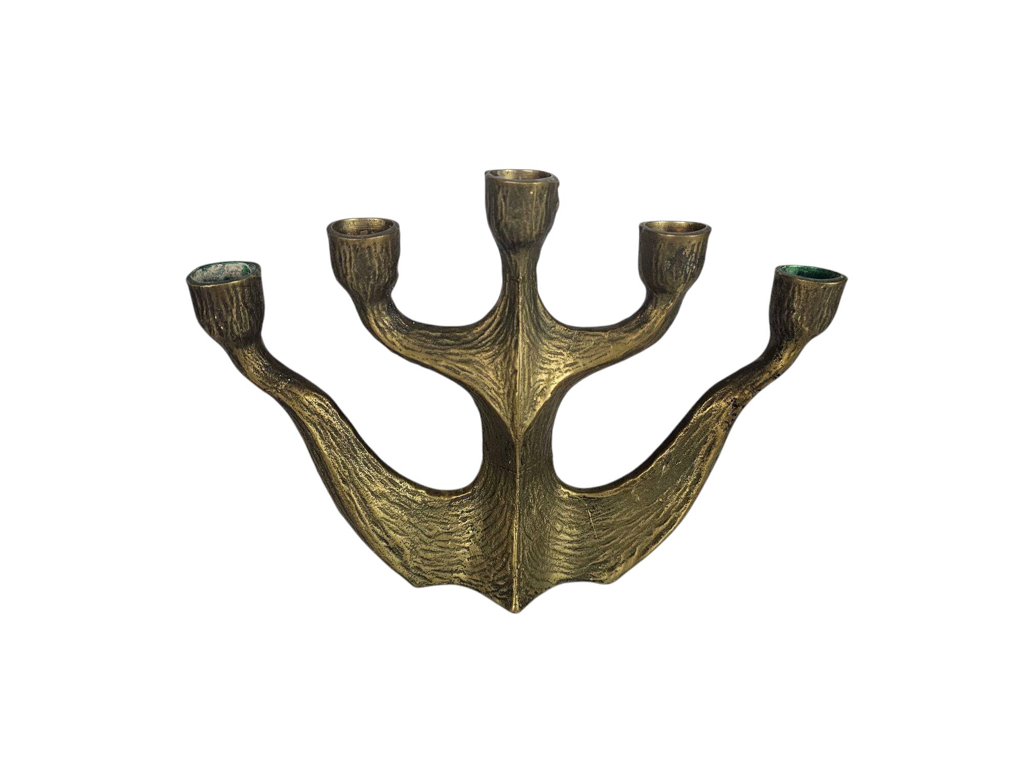 Brutalist - Horst Dalbeck - bronze- candlestick- Duitsland - 1950-1970