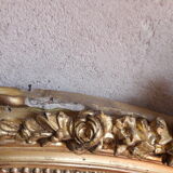 Golden mirror with pediment XIXth