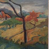 Tableau paysage automnal