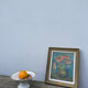 Table bouquet flowers reproduction frame wood