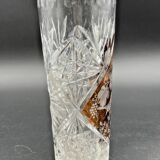 Orange crystal vase – Vine & sparrow design