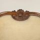 Antique Louis-Philippe armchair in carved walnut, Italy, 19th century