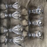 Set of 7 baccarat glasses, Harcourt model