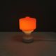Glass table lamp, Swedish and from the 1980s, two-piece, in red/white glass