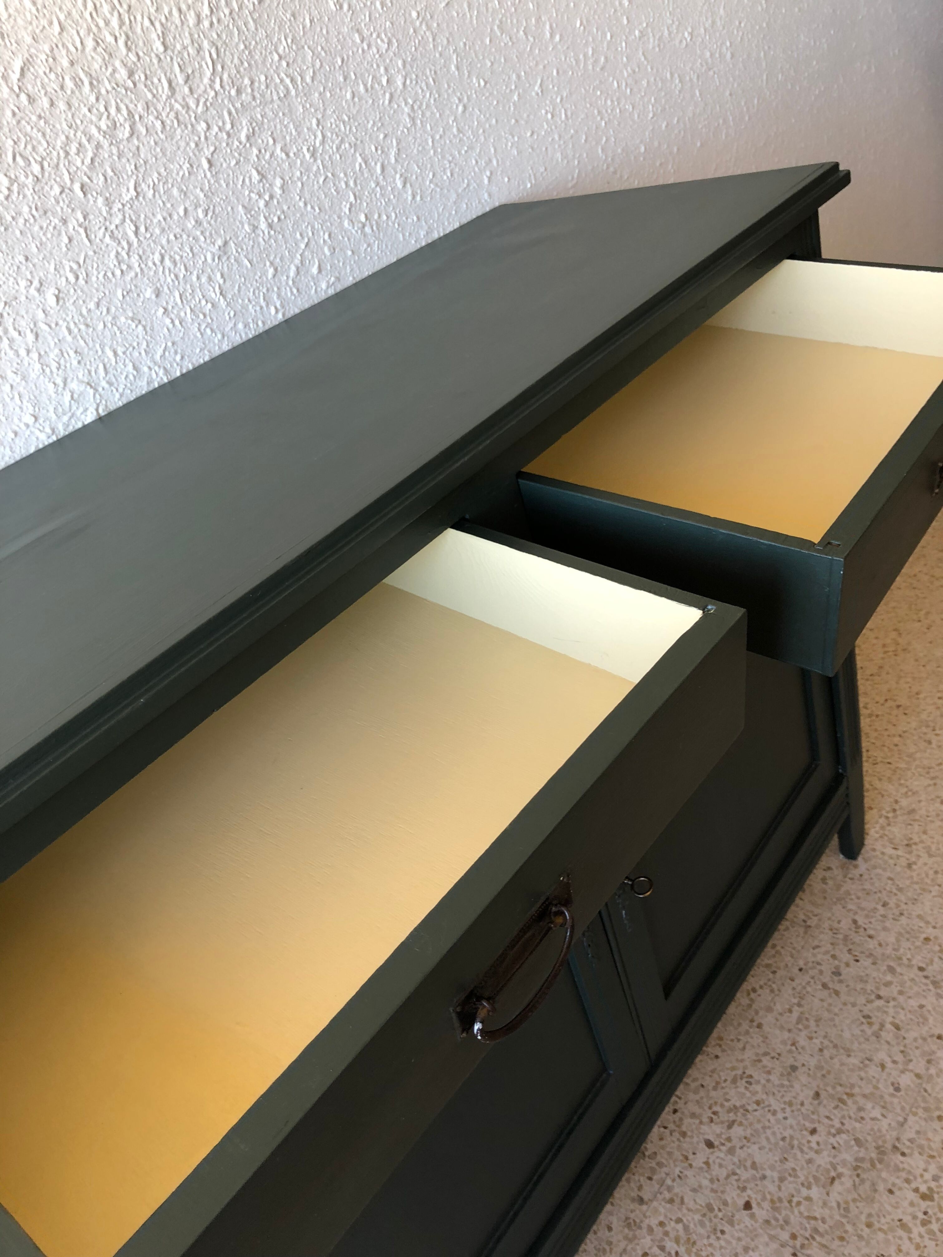 Vintage buffet dark green