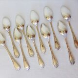 10 silver-plated metal soup spoons with hallmarks 2106225