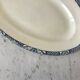 Oval dish in terre de fer bleu xixth