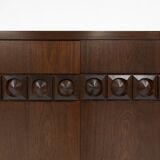 Brutalist geometrical seventies bar cabinet or high-board, Belgium