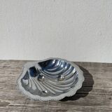 Silver metal shell butter dish