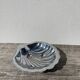Silver-plated metal shell butter dish