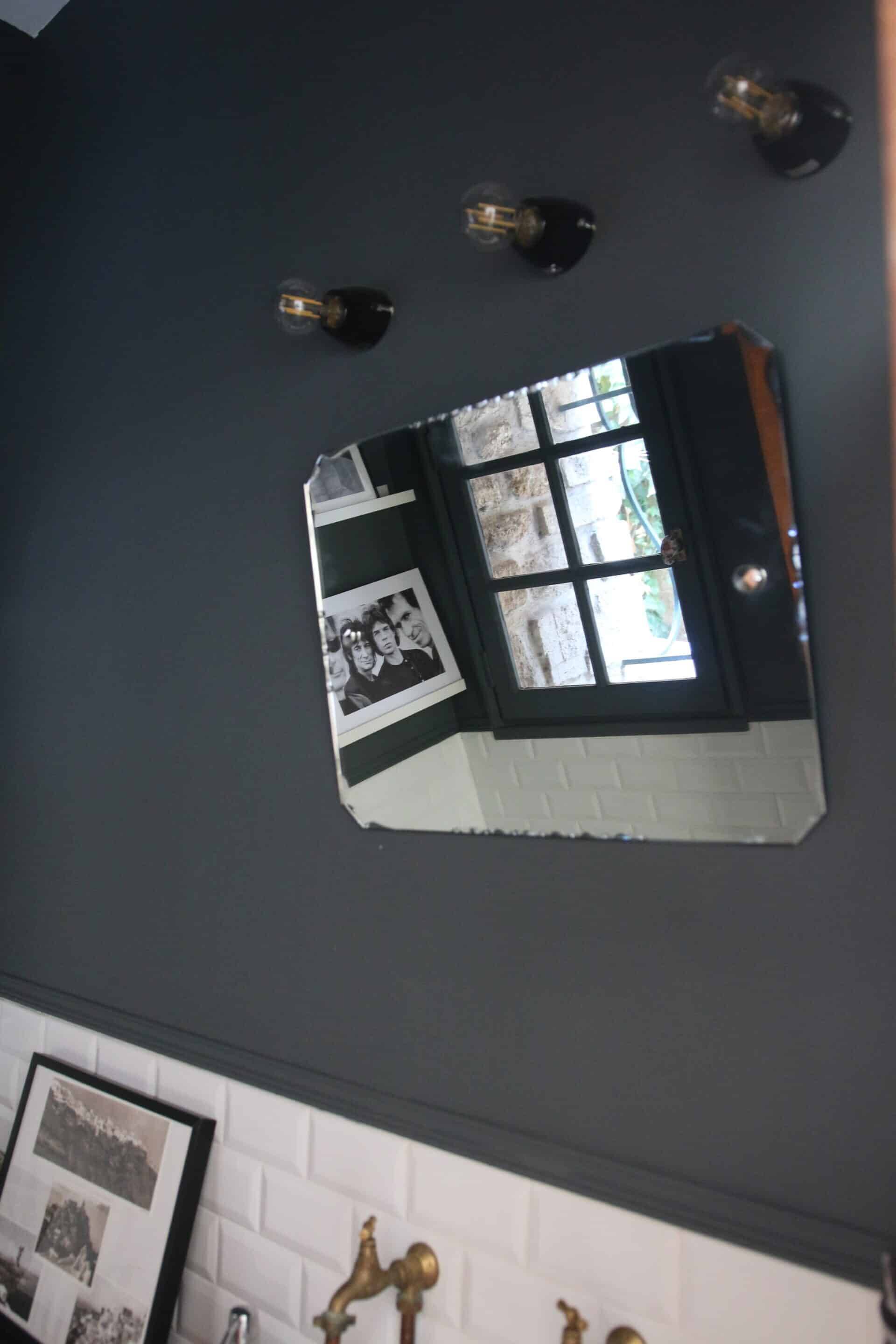 Vintage beveled glass mirror