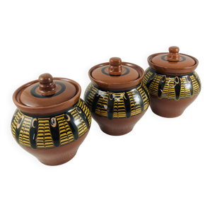 Trio de pots en céramique