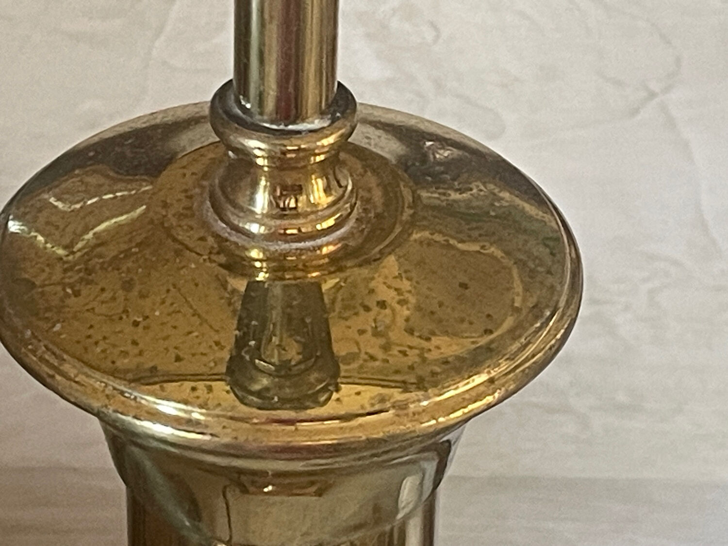 40cm vintage brass column lamp