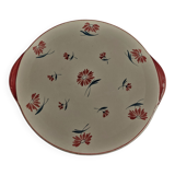 Plat de service rond faïence Longchamp décor Nancy début XXème