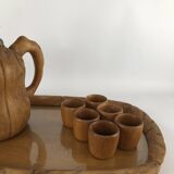Aldo Tura carafe, tray and glasses set for Macabo  50