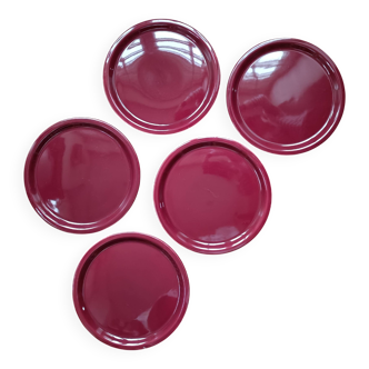 Vintage earthenware plates from Salins