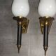 Pair of vintage torch wall lights