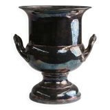 Seau à glace Art déco en laiton plaqué argent, années 1900