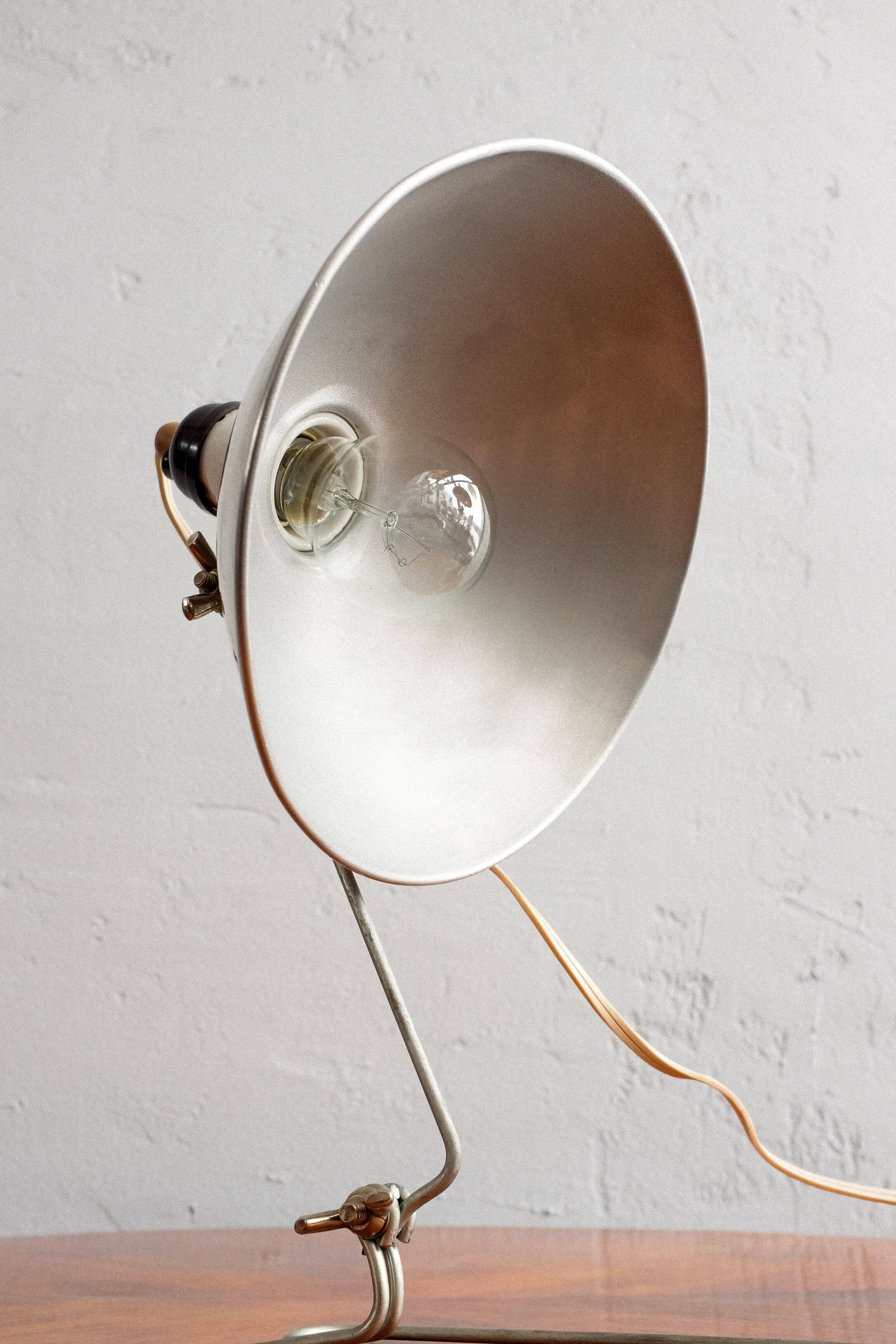 Industrial bakelite and metal table lamp, 1960s