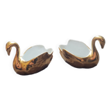 2 golden swans