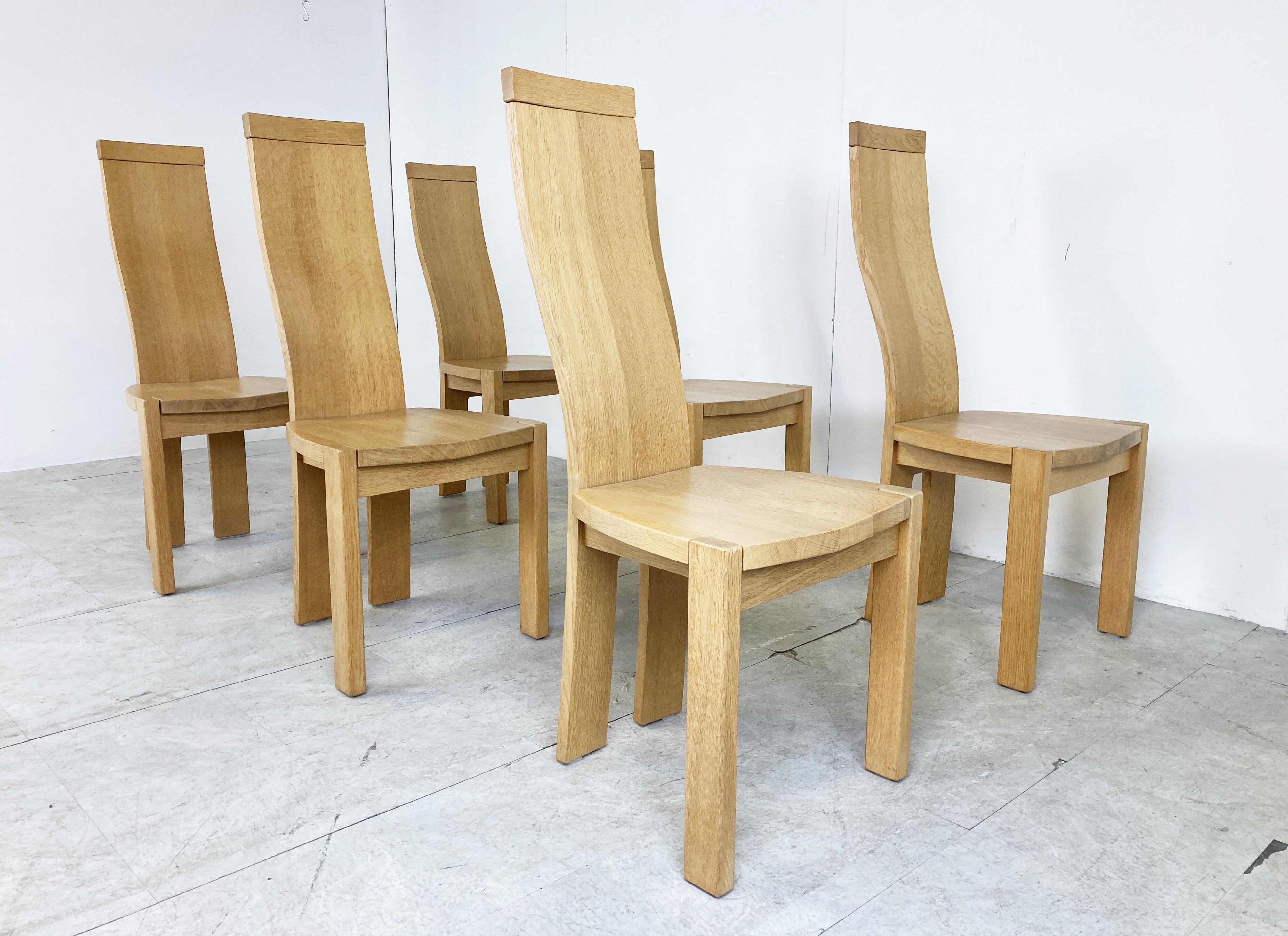 Set of 6 dining chairs by Rob & Dries van den Berghe, 1980s