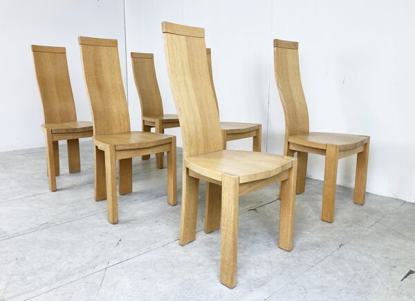 Set de 6 chaises de salle à manger par Rob & Dries van den Berghe, 1980s