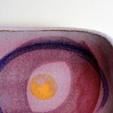 Sandstone cup abstract decor unique piece signed 70s/80s