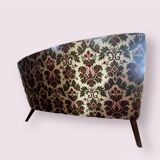 Fauteuils et canapé vintage pieds compas 1950 ancien motif floral