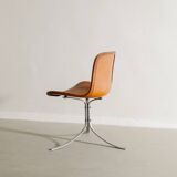 Vintage Danish Mid Century Brown Leather "PK 9" Chair Poul Kjaerholm, 1960s