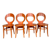 Set of 4 Baumann Mouette model chairs