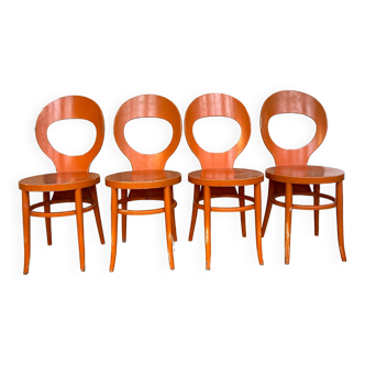 Set of 4 Baumann Mouette model chairs