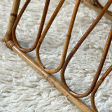 Vintage rattan magazine holder