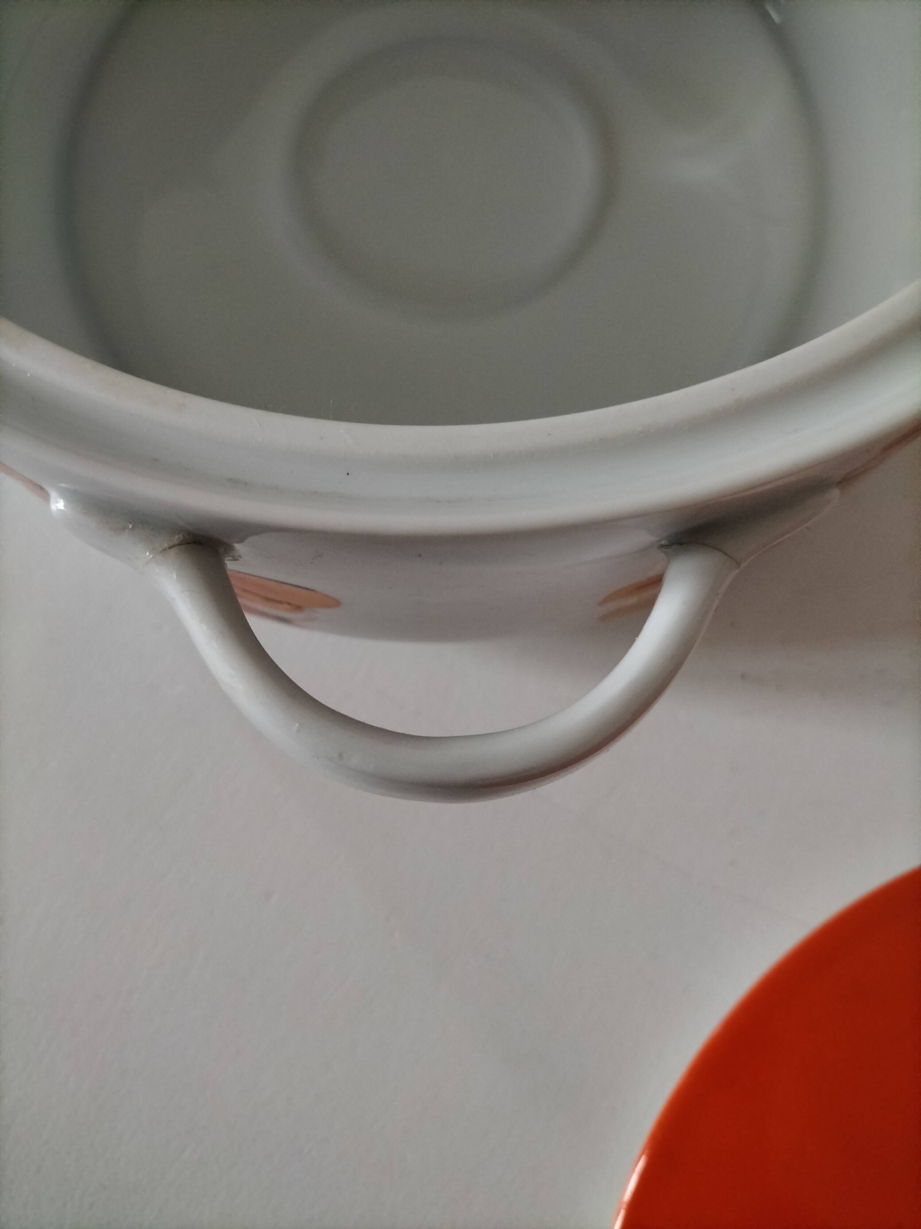 Vintage Wunsiedel Bavaria soup tureen – 70s orange pop flowers