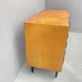 Coiffeuse avec tiroirs de rangement et miroir rabattable