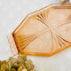 Plateau verre rose art deco