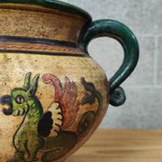 Large Italian Terracotta Vase by Dante Milani Montopoli, 1930s