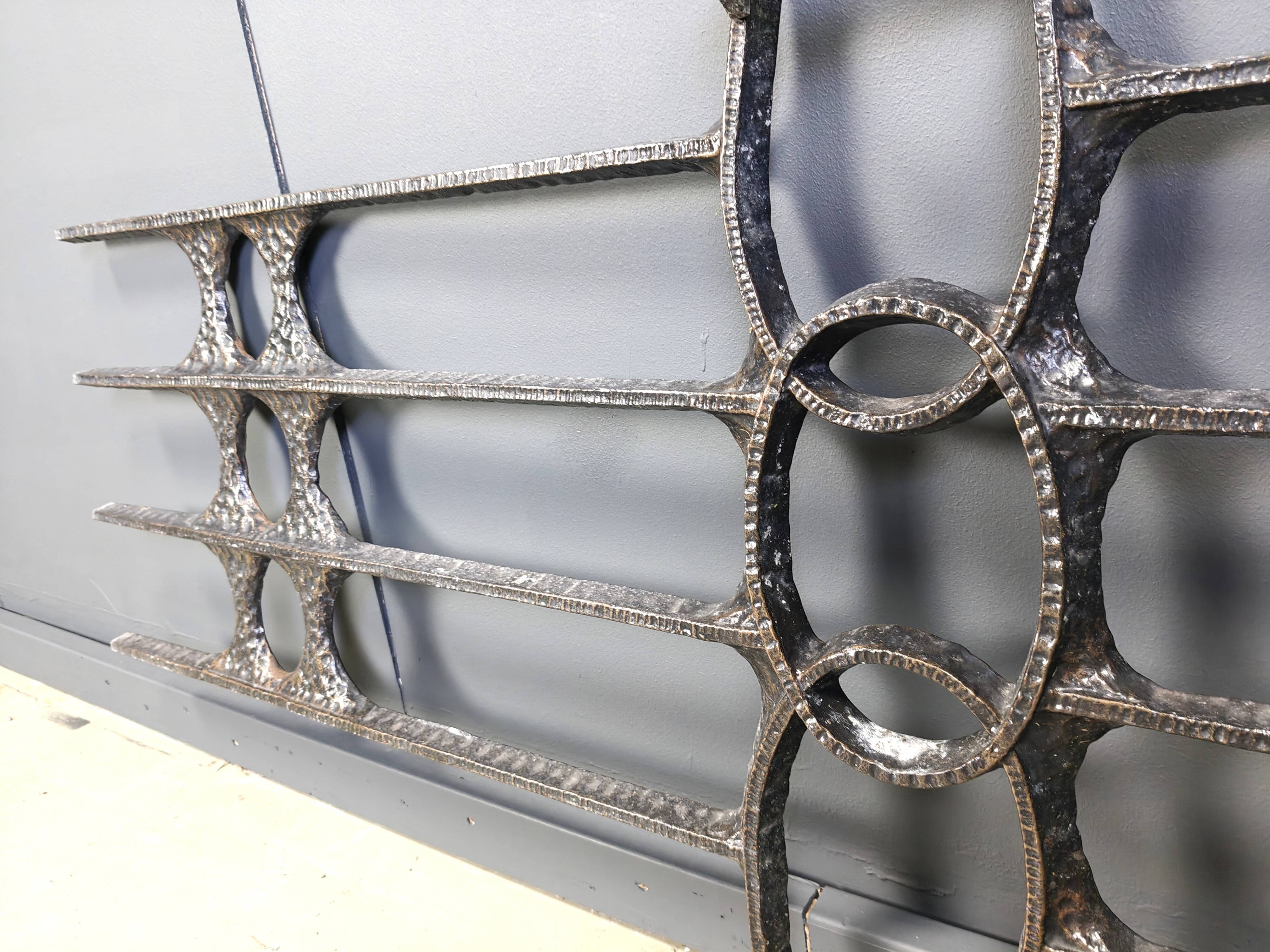 Large vintage brutalist wall sculpture, 1970s