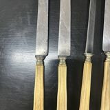 10 couteau en os sculpté et lame en acier