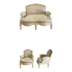 Louis XV lacquered salon from the 1900s.