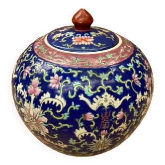 Ancien Grand Pot Gingembre Tongzhi Dynastie QING Céramique Chinois XIXeme