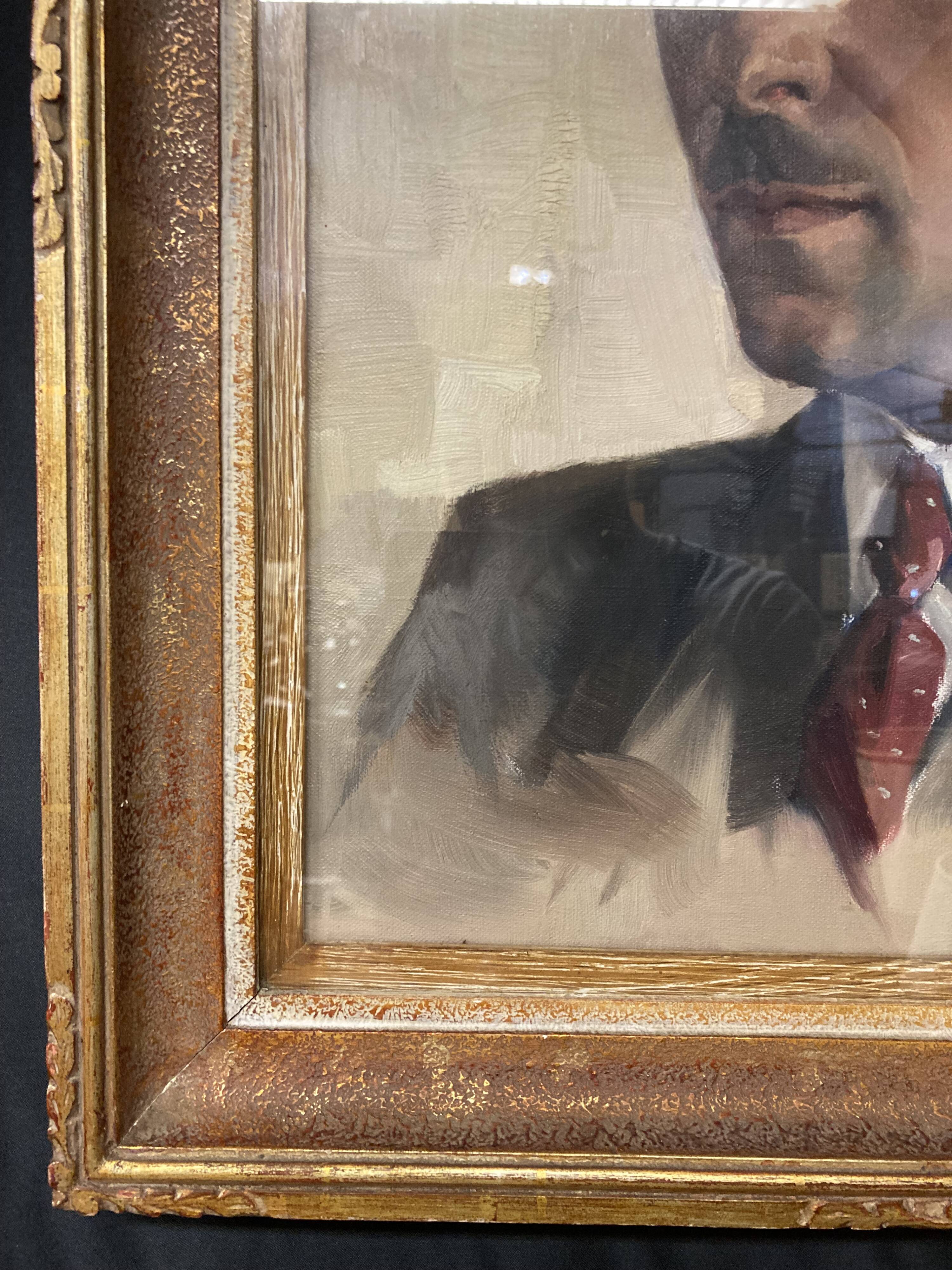 Aimé VAN BELLEGHEM (1922-1996), Portrait of René Brondel, oil on canvas