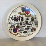 Ancien plat de Luneville provinces Touraine Orléanais Anjou